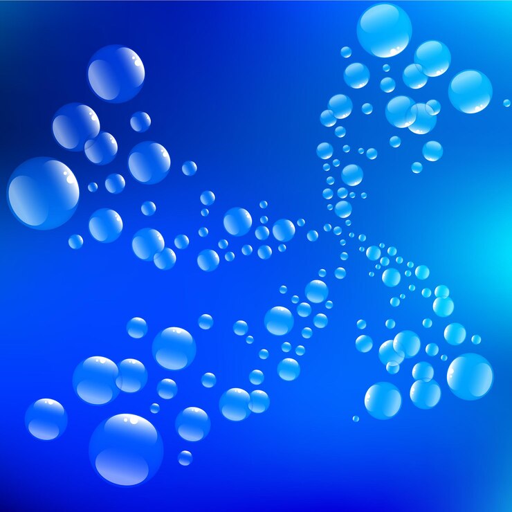 Vector circle bubble blue background bubbles for summer designs