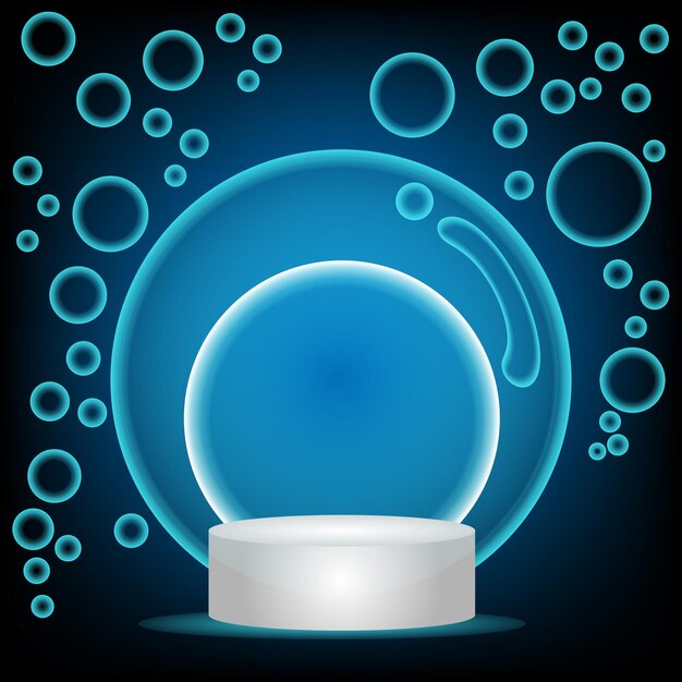 Circle Bubble and white stand vector design for technology and finance concept and education