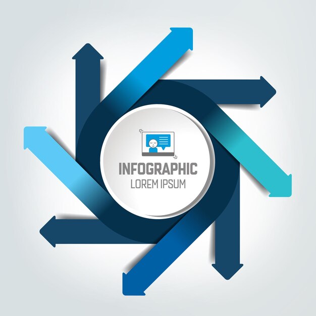 Vettore diagramma di infografica grafico circolare