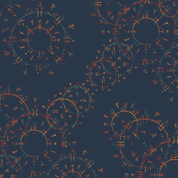 Vector circle color runes great symbol wallpaper