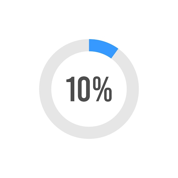 Circle Diagram Pie Charts Infographic Elements Loading Progress Vector illustration