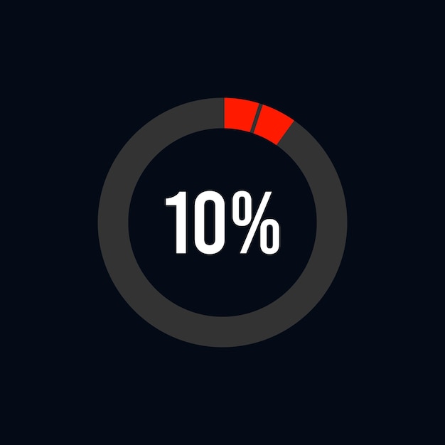 Circle Diagram Pie Charts Infographic Elements Loading Progress Vector illustration