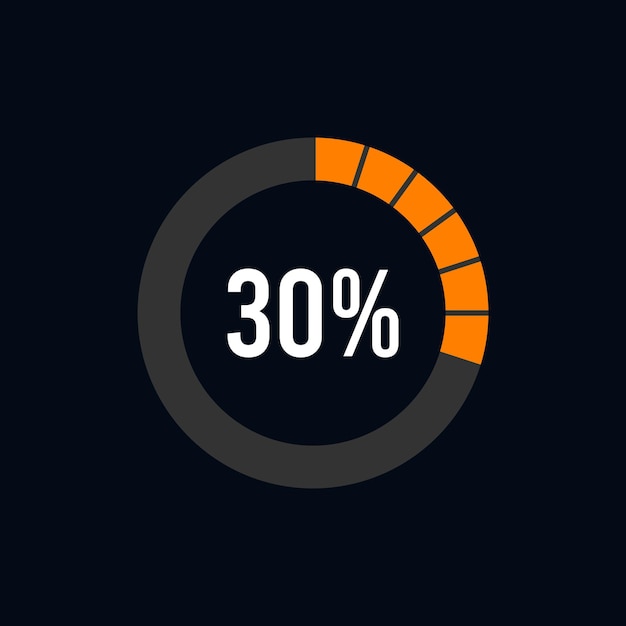 Circle Diagram Pie Charts Infographic Elements Loading Progress Vector illustration