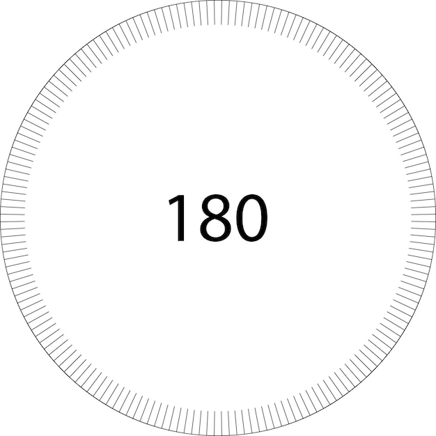 Circle dial scale division round template circular dial scales 180