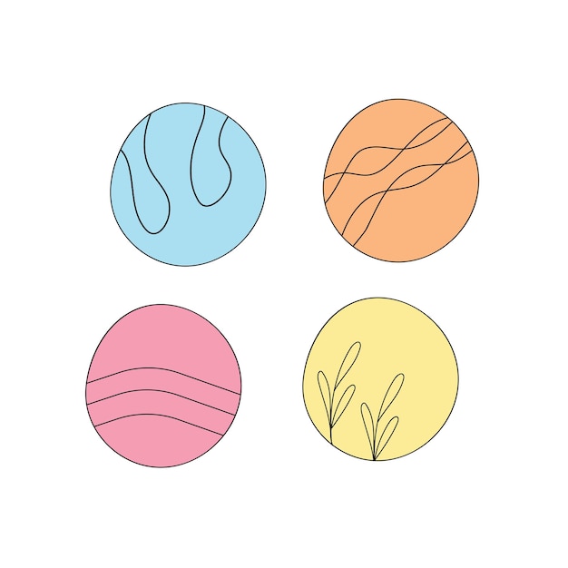 circle doodle elements