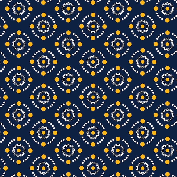 Vector circle dot art vector seamless background