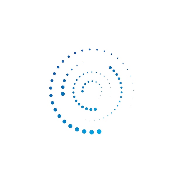 Дизайн векторной иллюстрации логотипа с точками круга