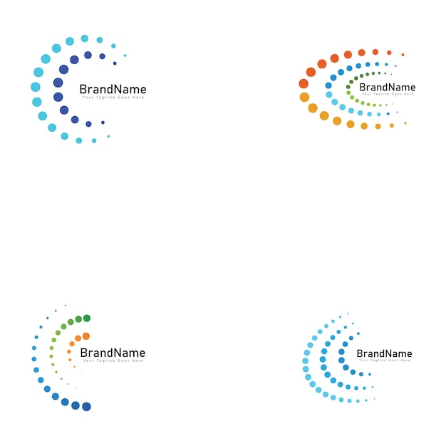 Circle Dots Creatief Cool Logo Icon Design