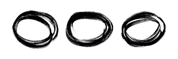 黒いマーカーで描かれた円
