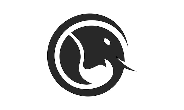 circle elephant logo icon