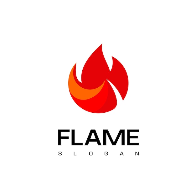 Circle Flame Logo Design Template