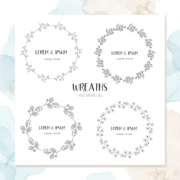 Circle floral frame design