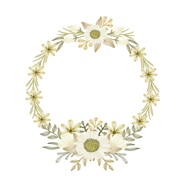 circle floral frame