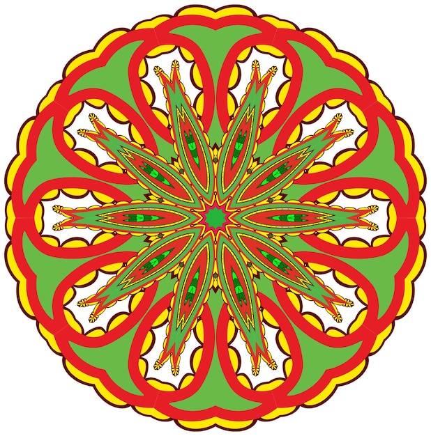 Circle floral ornament