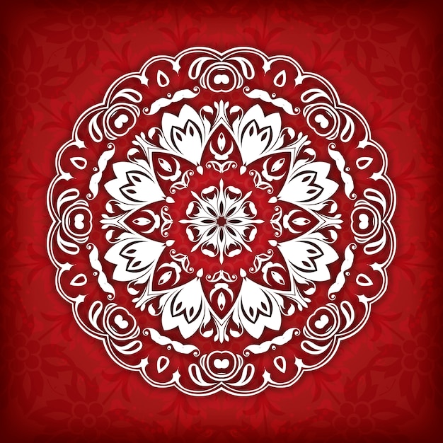 Circle floral ornamental border.