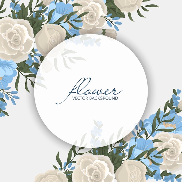 Circle flowers border - flower wreath