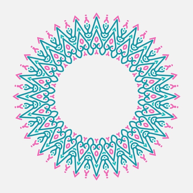 Vector circle frame or mandala arat