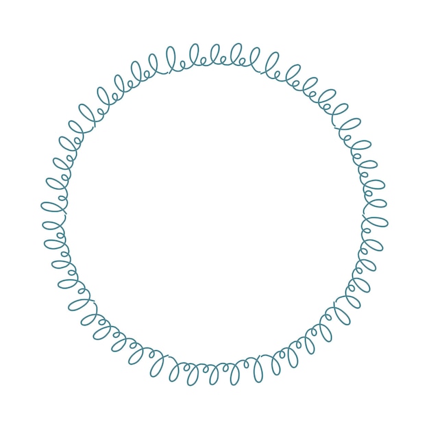 Круглая рамка вокруг абстрактного бордюра иконка формы для декоративного винтажного дизайна каракулей
