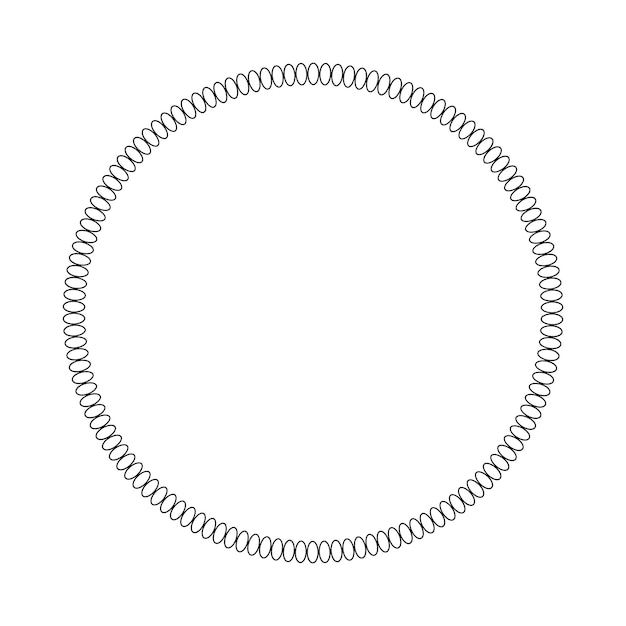 Circle frame round border design shape icon for decorative vintage doodle element for design in vector illustration