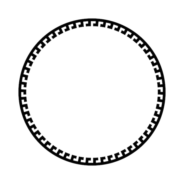 Vettore icona della forma del design del bordo rotondo della cornice circolare per l'elemento decorativo del doodle vintage per il design