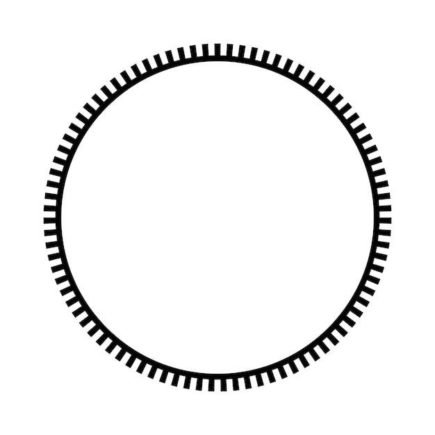 Circle frame round border shape icon for decorative vintage doodle element for design