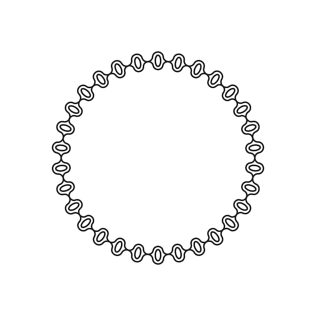 Vector circle frame with line style ellement illustration