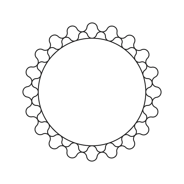 Circle frame with line style ellement illustration