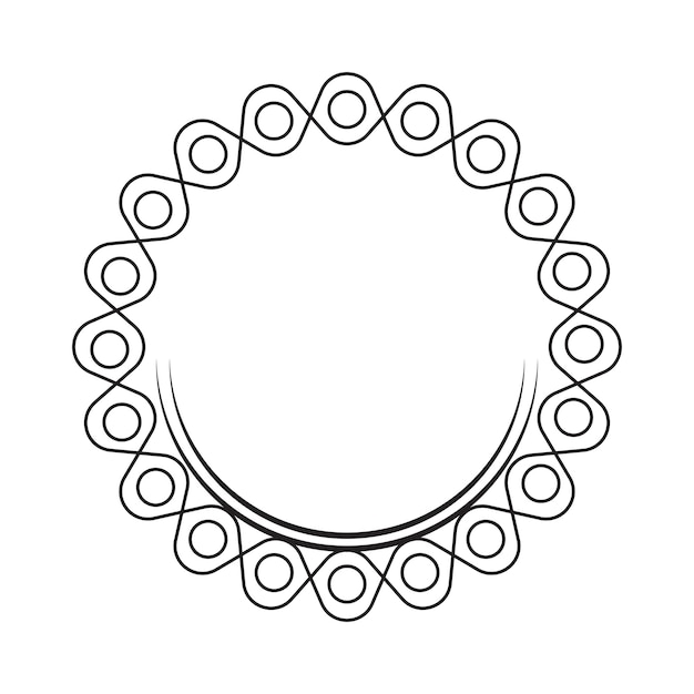 Circle frame with line style