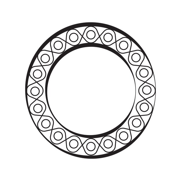 circle frame with line style