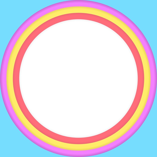 Circle frame with pastel background and overlap layers. abstract, modern, colorful and paper cut