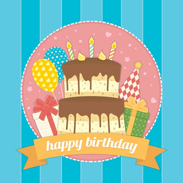 Circle-Framed Birthday Background