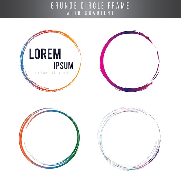 Circle Frames In Grunge Style