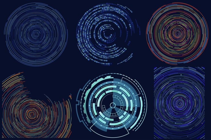 Vector circle future design digital concept banner vector
