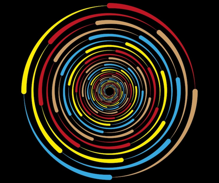 Vector circle futuristic colorful future wallpaper concept background abstract vector