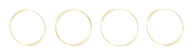 Circle gold frame