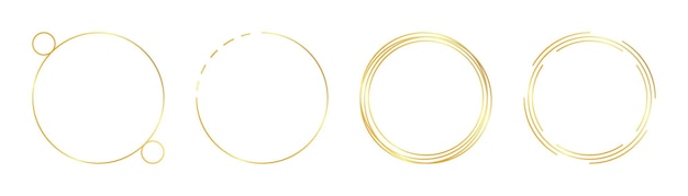 Circle gold frame