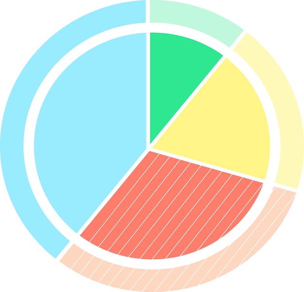 circle graph infographics vector