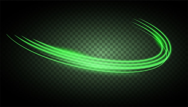 Vector circle green shiny light effect