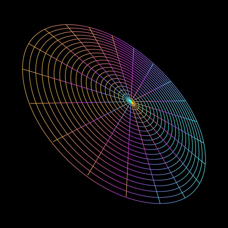 Vector circle grid line shape vector spider webs pink blue
