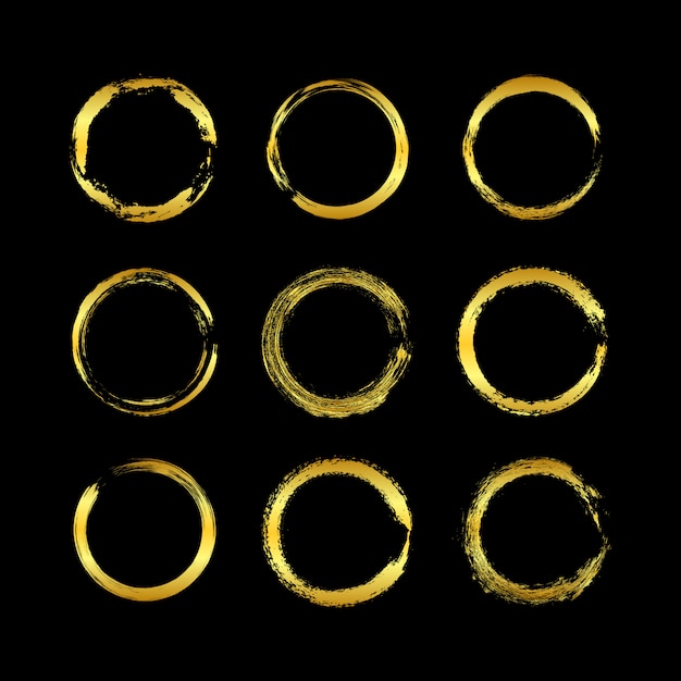 Circle grunge logo design template 