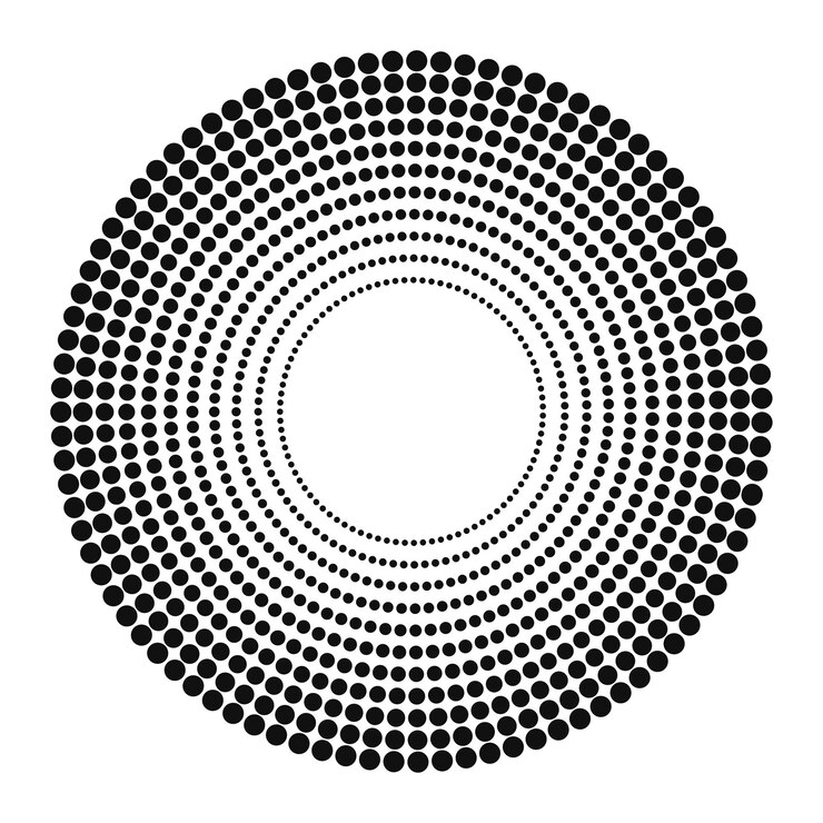 Vector circle halftone dotted background