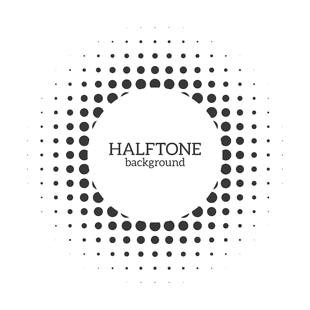 Circle halftone shape round dot grunge effect for medical or cosmetic logo or poster