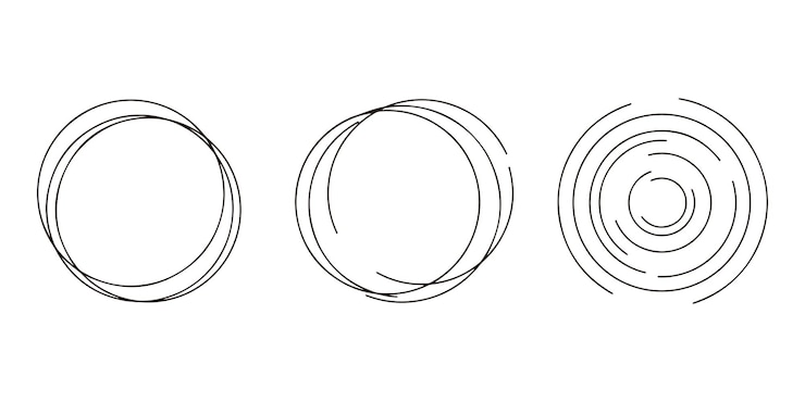 Vector circle hand drawn vector collection