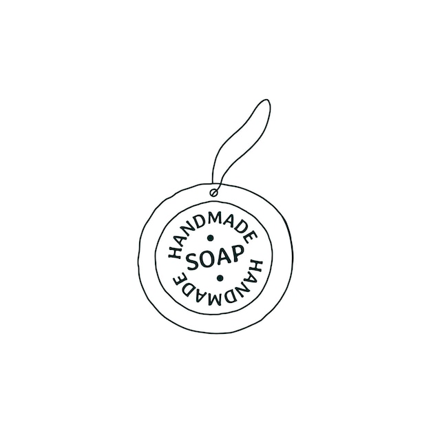 Logo circolare del sapone fatto a mano