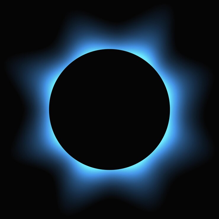 Vector circle illuminate light frame with color gradient