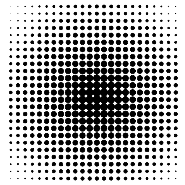 Круг в векторной иллюстрации полутоновых полутоновых точек