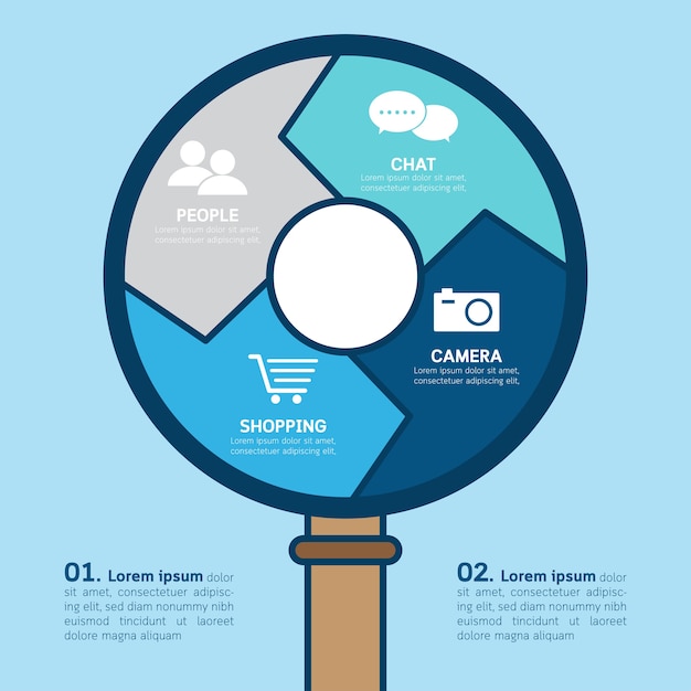 벡터 동그라미 infographic 비즈니스 템플릿