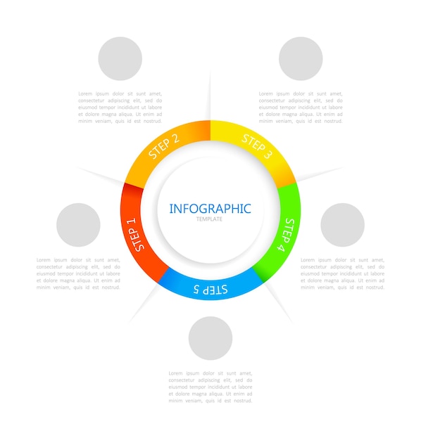 원형 infographic 차트 디자인 서식 파일