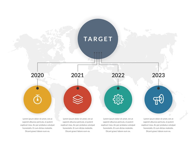 Circle infographic element with icon for business strategy