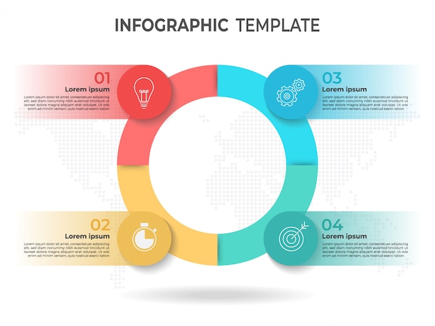 Opzioni del modello infographic cerchio 4.